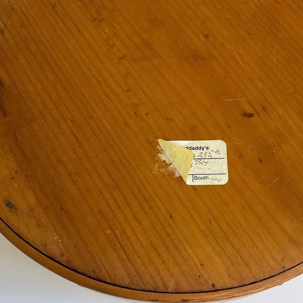Antique Round Bentwood Wooden Pantry Box 1898 Handwritten Inscription 10 Inch